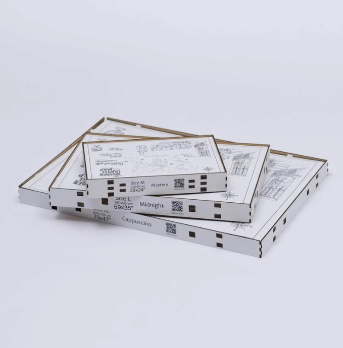 2D Weltkarte aus Holz Cappuccino