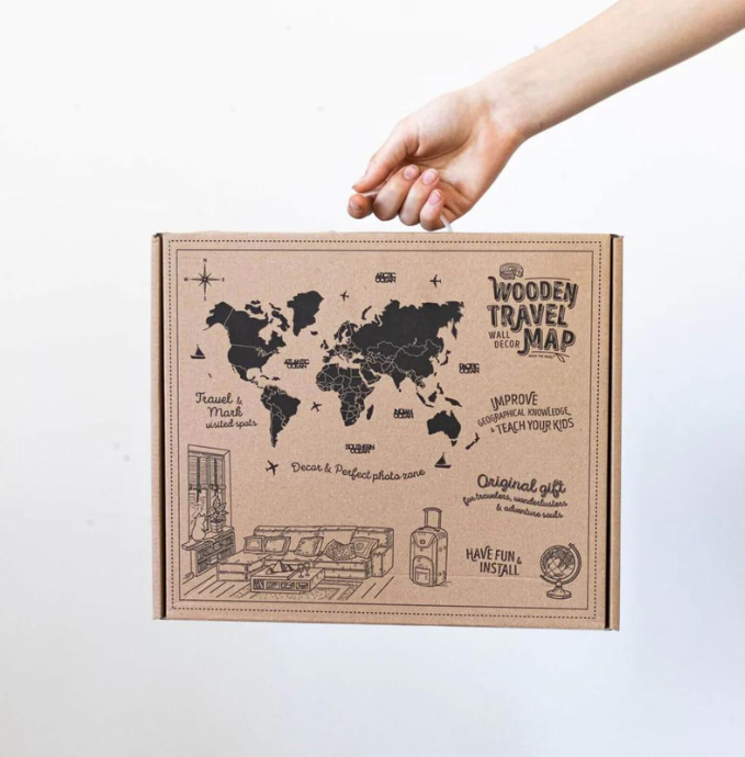 3D Leuchtende und Magnetische Weltkarte Indie